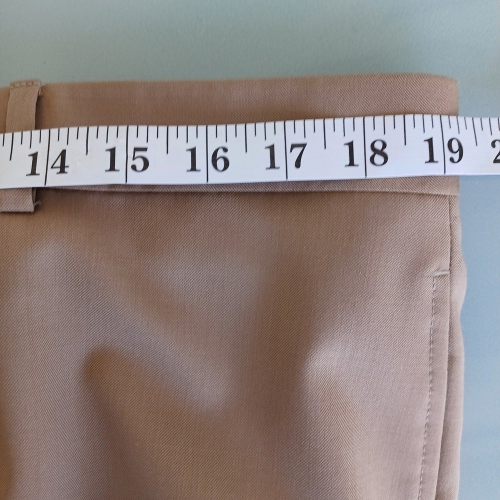 Tommy Hilfiger Joseph Mens 2-Piece Suit Tan 100% Worsted Wool 44R W38 Unfinished - Picture 7 of 14